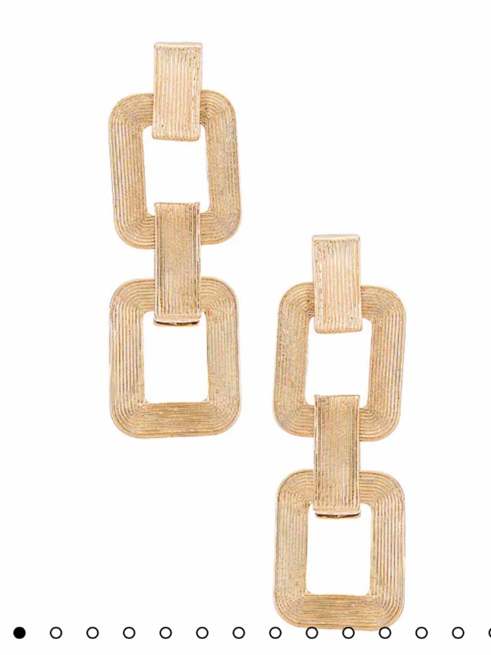 8 Other Reasons Gold Linked Geometric Drop Earrings from Revolve